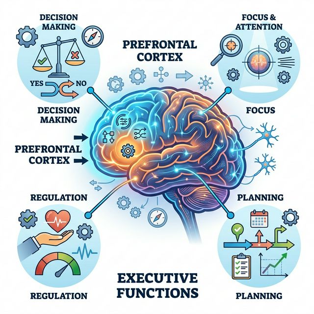 La corteza prefrontal como director de orquesta de las funciones ejecutivas